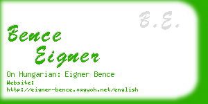 bence eigner business card